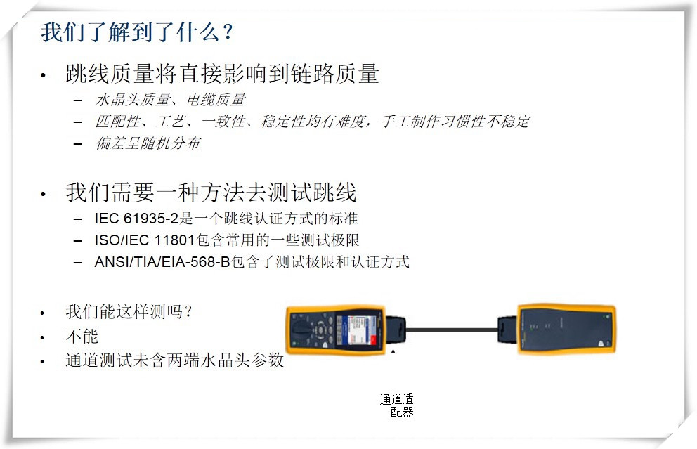 我們了解到了什么？ 跳線質(zhì)量將影響到鏈路質(zhì)量圖